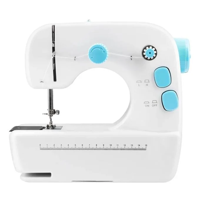 Compact Household Dual-Speed Mini Sewing Machine with Built-in Ruler & Light