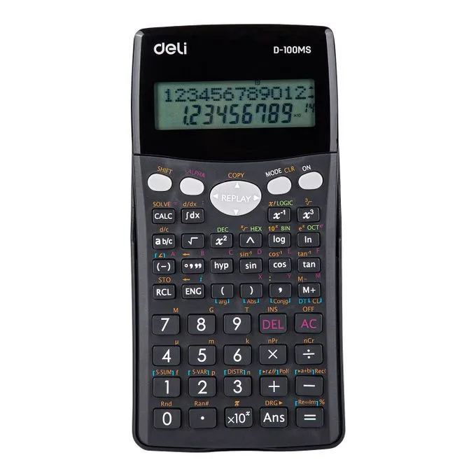 Deli D-100Ms Scientific Calculator 300 Functions - Black