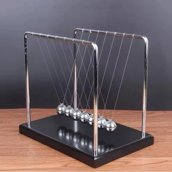 Newton’s Cradle Balance Balls - Large Desktop Science Toy & Stress Relief Office Decor Gift