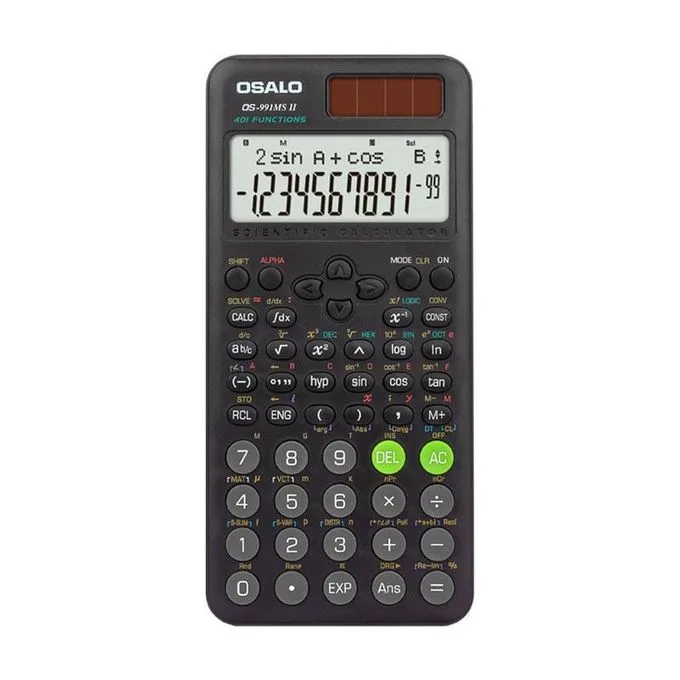 Osalo Scientific Calculator 240 Functions OS-991MS II Dual Power Solar & Battery Math Scientific Calculator