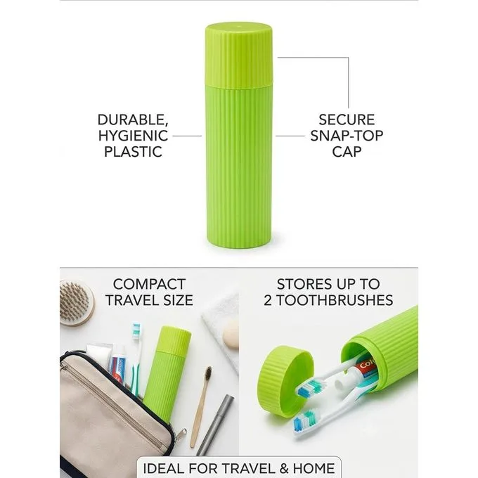 Compact Travel Toothbrush & Toothpaste Holder Storage Box