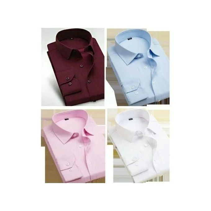 4-Pack Men's Corporate Office Outfit - White/Blue