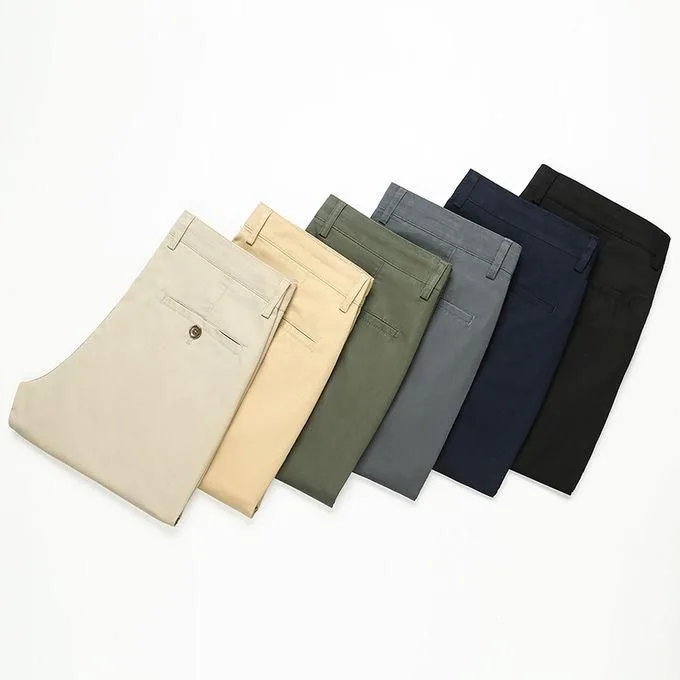 Men's Soft Casual Trousers - Black/Blue