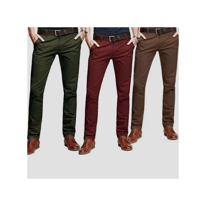 Men's Stretch Khaki Trousers