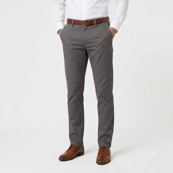 Men's Smart Formal Office Trousers - Grey