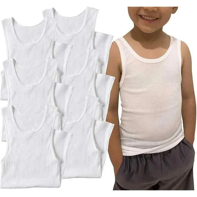 3-Pack Men's Pure Cotton Vests - White