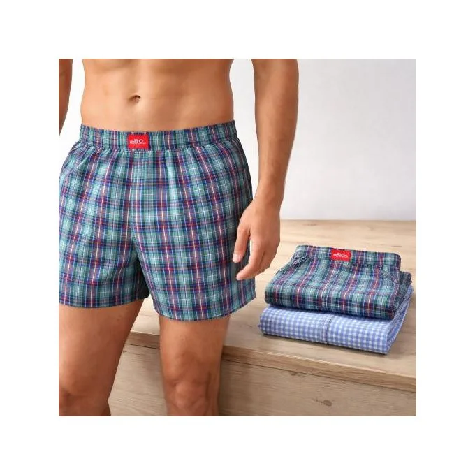 2-Pack Men's Comfortable Cotton Boxers - Multicolor