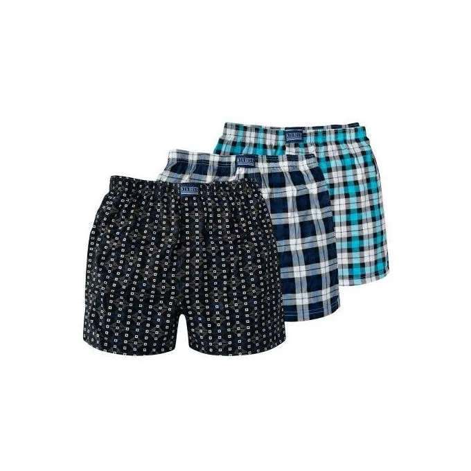 3-Pack Men's Comfortable Cotton Boxers - Multicolor