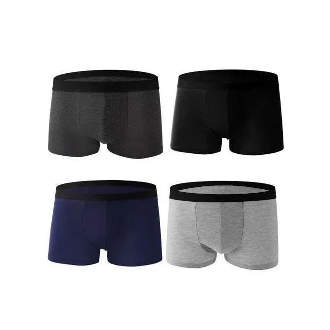 4-Pack Men's Comfortable Cotton Boxers - Multicolor