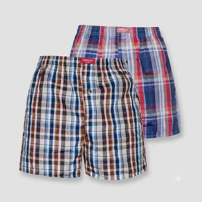 2-Pack Men's Comfortable Cotton Boxers