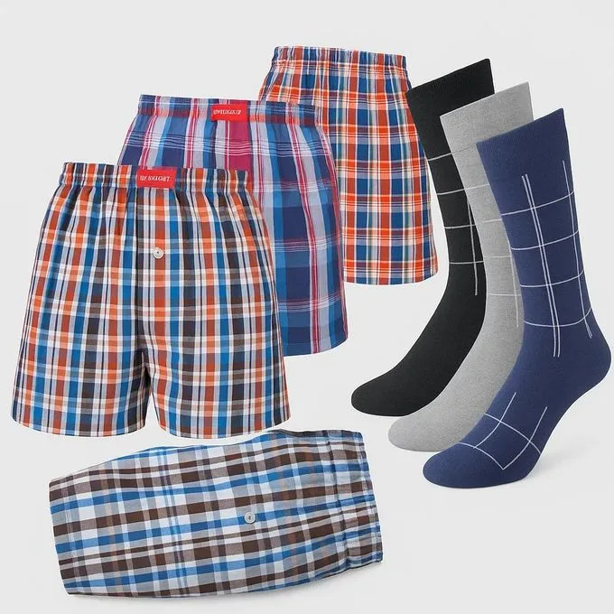 6-Pack 3-Pack Men's Comfortable Cotton Boxers - Multicolor